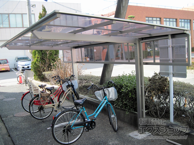 福岡県福岡市ののサイクルポート・駐輪場 ネスカFミニ (フラットスタイル) 積雪〜20cm対応 施工例