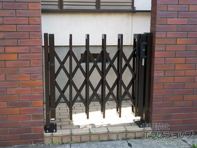 埼玉県春日部市ののカーゲート エアリーナII ノンキャスター ミニ片開きタイプ 12S 施工例