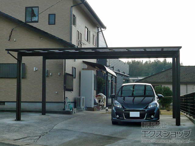 長崎県松浦市ののカーポート エフルージュ ツイン 積雪〜20cm対応 施工例