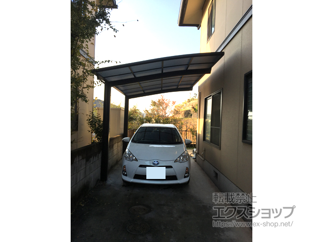 広島県福山市ののカーポート ネスカR (ラウンドスタイル) 積雪〜20cm対応 施工例