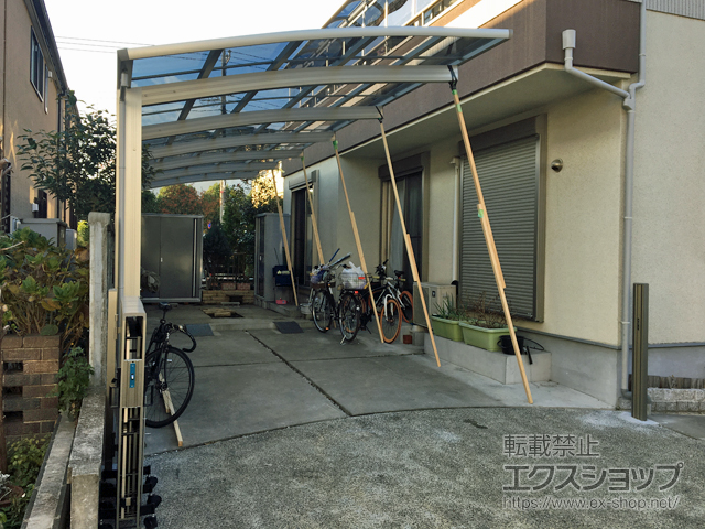 東京都三鷹市ののカーポート レイナポートグラン50 縦連棟 積雪50cm対応 施工例