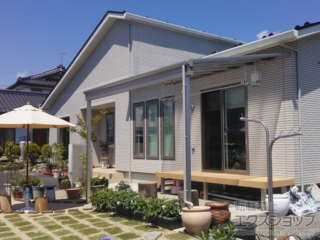 長野県伊那市ののテラス屋根 ヴェクターテラス F型 テラスタイプ 単体 積雪〜50cm対応 施工例