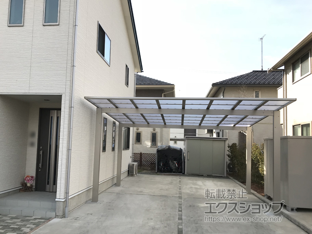 長野県長野市ののカーポート エフルージュ ツイン 積雪〜20cm対応 施工例