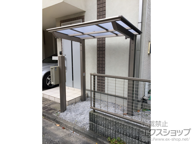 神奈川県川崎市ののテラス屋根 フーゴF 独立テラスタイプ 単体 積雪〜20cm対応 施工例