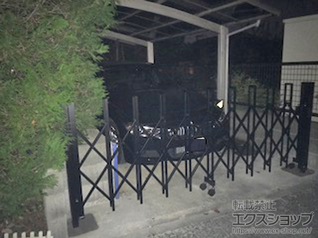 神奈川県横浜市ののカーゲート トリップゲート RA型 ノンレール 片開き 30S ※施錠機能なし 施工例