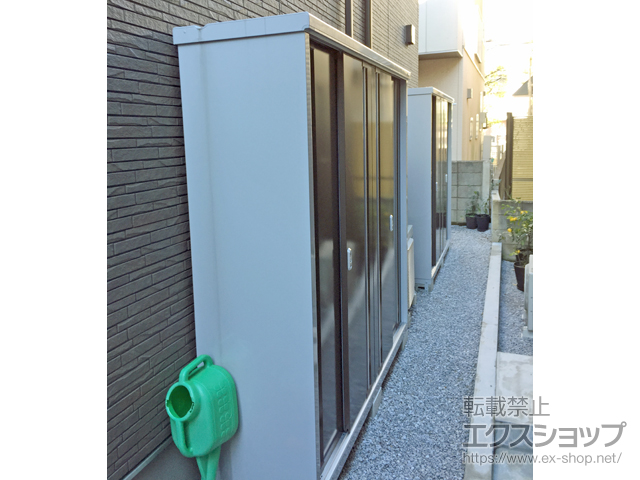 東京都府中市のの物置・屋外倉庫 シンプリー 一般型 1940×515×1903 MJX-195E-P-TB 施工例