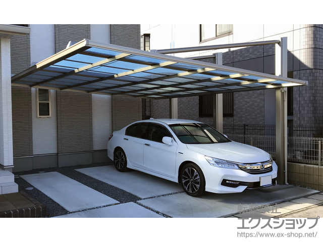 茨城県ひたちなか市ののカーポート ダブルフェース 積雪〜20cm対応 施工例