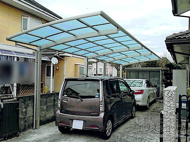 熊本県菊池市ののカーポート レイナポートグラン 縦連棟　積雪〜20cm対応 施工例