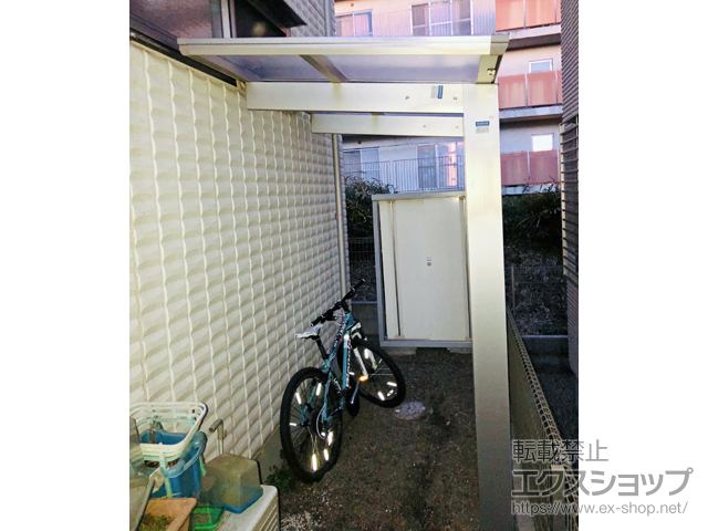 茨城県つくば市ののサイクルポート・駐輪場 エフルージュグランミニ 積雪〜20cm対応 施工例