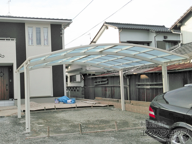 福岡県筑後市ののカーポート レイナツインポートグラン　積雪〜20cm対応 施工例