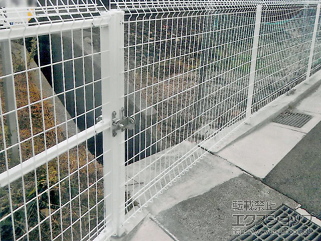 香川県高松市のの門扉 メッシュフェンスG10 門扉 片開き 柱使用 施工例