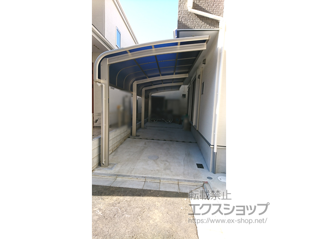 東京都府中市ののカーポート レイナキャップポートグラン 縦連棟　積雪〜20cm対応 施工例