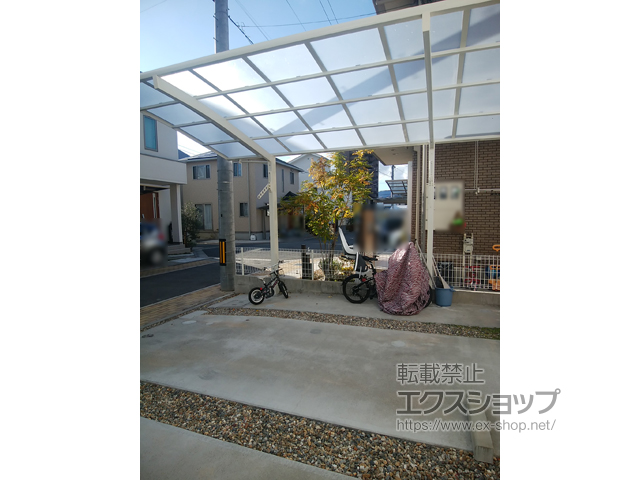 広島県広島市ののカーポート ネスカR (ラウンドスタイル) 積雪〜20cm対応 施工例