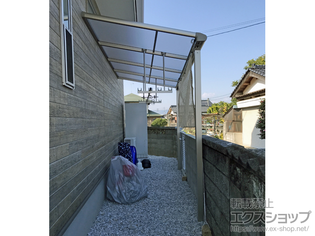 福岡県行橋市ののテラス屋根 ヴェクターテラス F型 テラスタイプ 単体 積雪〜20cm対応 *前面台形納まり 施工例