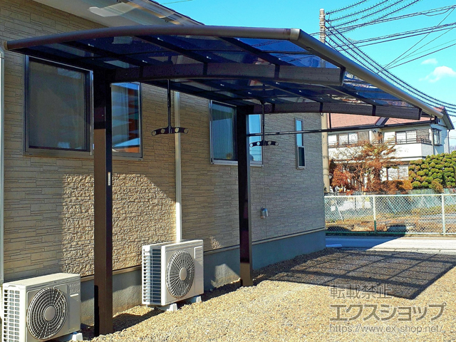 栃木県栃木市ののカーポート レイナポートREグラン 前下がり 積雪〜20cm対応 施工例