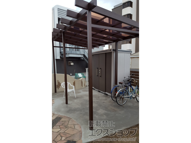 千葉県鴨川市ののテラス屋根 J/EUポーチ 独立タイプ 積雪〜40cm対応 施工例