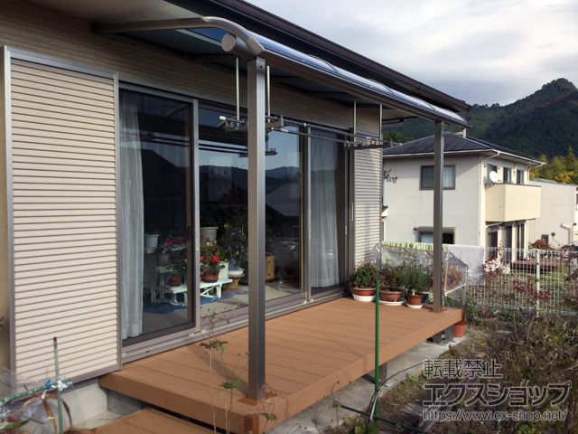 福岡県朝倉市ののテラス屋根 ヴェクターテラス R型 テラスタイプ 単体 積雪〜20cm対応 施工例