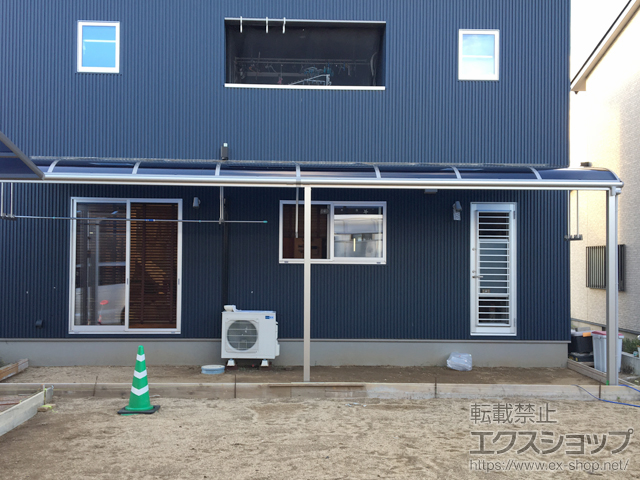 香川県丸亀市ののテラス屋根 ヴェクターテラス R型 テラスタイプ 連棟 積雪〜20cm対応 施工例