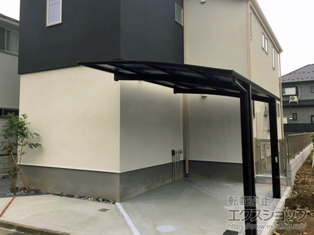 東京都日野市ののカーポート プレシオスポート 積雪〜20cm対応 施工例