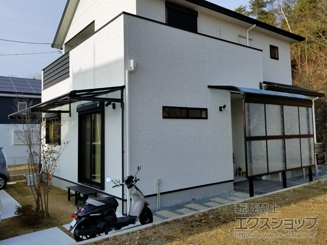 兵庫県宝塚市ののテラス屋根 ヴェクターテラス F型 ルーフタイプ 連棟 積雪〜20cm対応 施工例