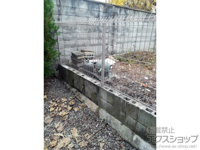 大阪府豊中市ののフェンス・柵 メッシュフェンス G10-R 自由柱 施工例