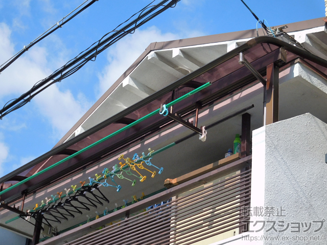 大阪府吹田市ののバルコニー・ベランダ屋根 ヴェクターテラス R型 屋根タイプ 単体 積雪〜20cm対 施工例