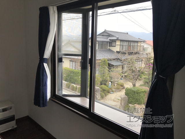 長野県駒ヶ根市のの玄関ドア、二重窓（内窓） インプラス ダストバリア仕様 引違い窓 2枚建 施工例