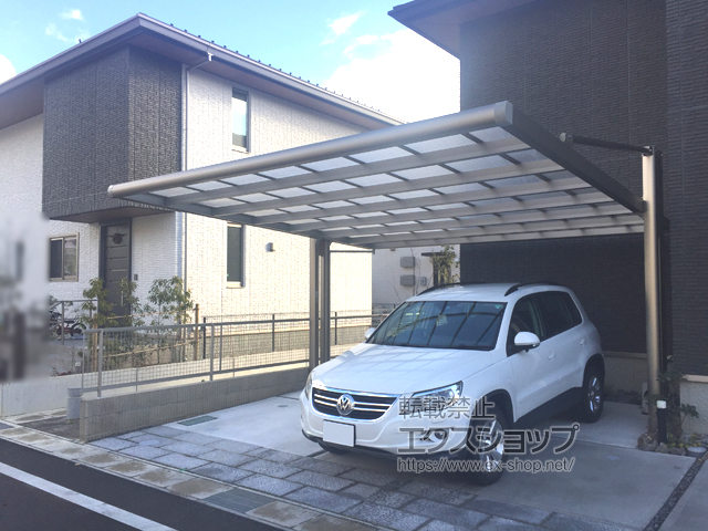 愛知県豊田市ののカーポート 4G フォーグワイド マテリアルカラー 積雪〜20cm対応 施工例