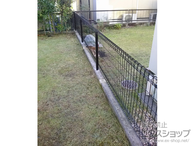 京都府京都市ののフェンス・柵 メッシュフェンス G10-R 自由柱 施工例
