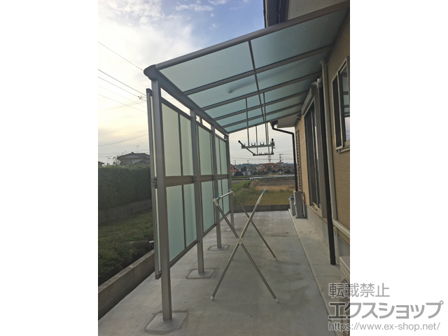 宮崎県児湯郡高鍋町ののテラス屋根 ヴェクターテラス F型 テラスタイプ 連棟 積雪〜20cm対応 施工例