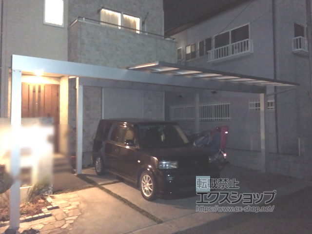 埼玉県所沢市ののカーポート エフルージュ ツイン 積雪〜20cm対応※梁延長仕様 施工例