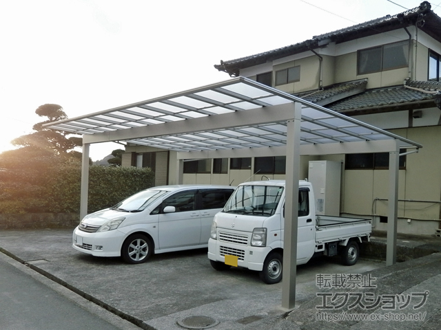 大分県宇佐市ののカーポート エフルージュ トリプル 積雪〜20cm対応 施工例