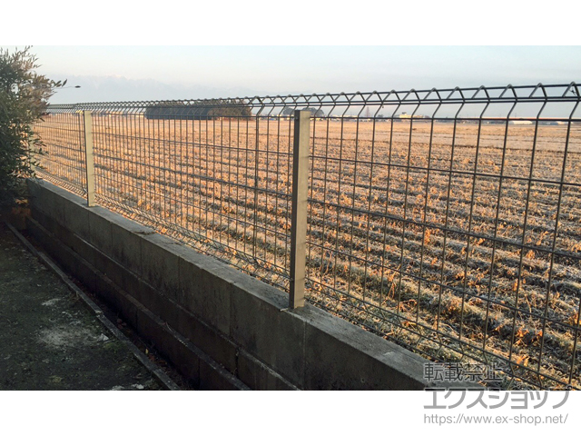 滋賀県守山市ののフェンス・柵 イーネットフェンス1F型 自由柱施工 施工例