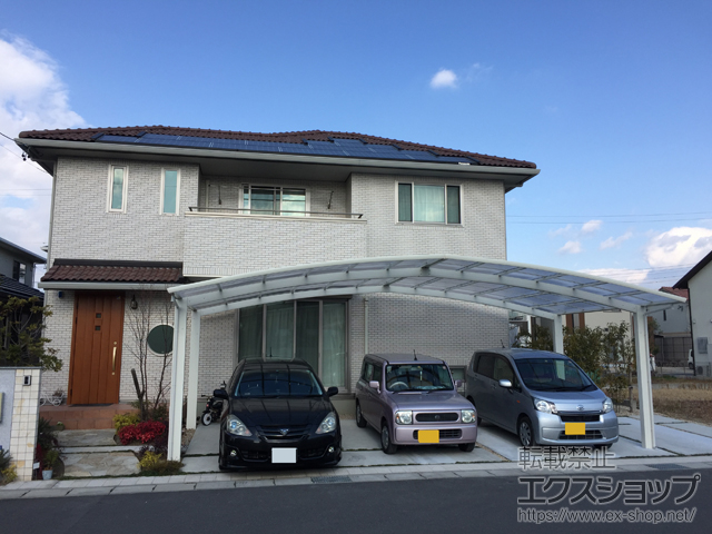 三重県津市ののカーポート レイナトリプルポートグラン　積雪〜20cm対応 施工例