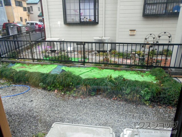 埼玉県飯能市ののフェンス・柵 ミエッタフェンス 防犯たて格子タイプ 自由柱施工 施工例