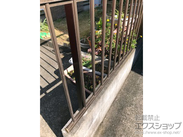 神奈川県厚木市ののフェンス・柵 ミエッタフェンス 防犯たて格子タイプ 自由柱施工 施工例