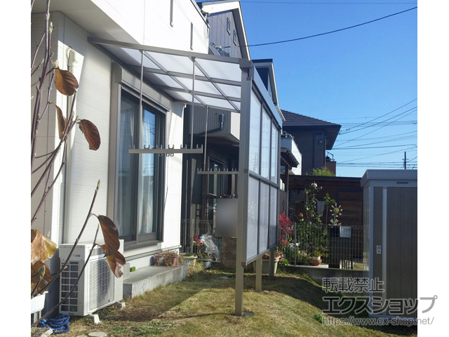 静岡県富士市ののテラス屋根 スピーネ F型 テラスタイプ 単体 積雪〜20cm対応 施工例