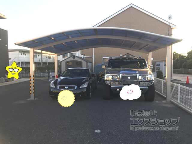 神奈川県高座郡寒川町ののカーポート レイナツインポートグラン　積雪〜20cm対応 施工例
