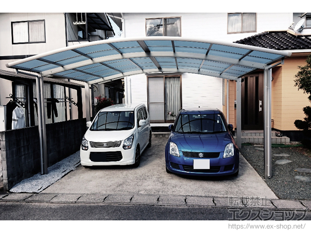 広島県福山市ののカーポート レイナツインポートグラン　積雪〜20cm対応 施工例