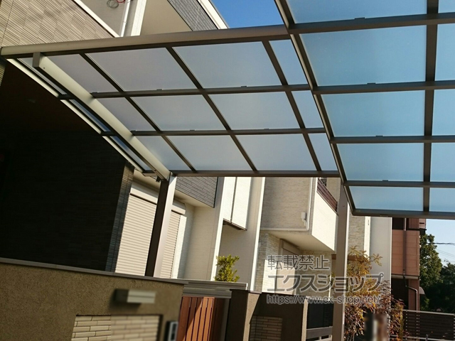 愛知県北名古屋市ののサイクルポート・駐輪場 ネスカRミニ (ラウンドスタイル) 積雪〜20cm対応 施工例