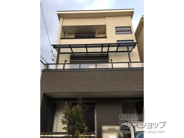 愛知県名古屋市ののバルコニー・ベランダ屋根 スピーネ R型 屋根タイプ 単体 積雪〜20cm対応 *躯体側出幅違い納まり 施工例