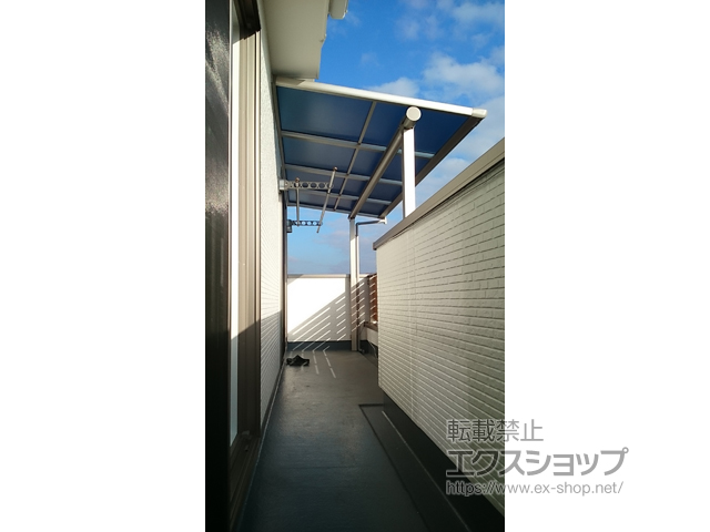 群馬県渋川市ののバルコニー・ベランダ屋根 プレシオステラス F型 屋根タイプ 単体 積雪〜20cm対応 施工例