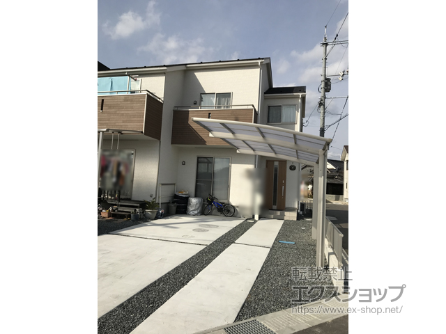 広島県福山市ののテラス屋根 プレシオステラス F型 テラスタイプ 単体 積雪〜20cm対応 施工例