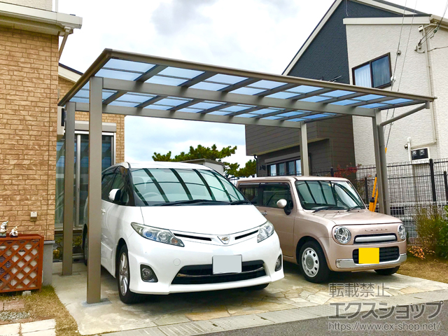 兵庫県明石市ののカーポート ソリッドポート ワイド 積雪〜20cm対応 施工例