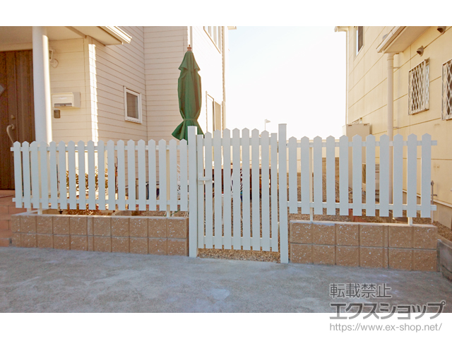 兵庫県加東市のの門扉 シンプレオ門扉A1型 アメリカン 片開き 門柱使用 施工例
