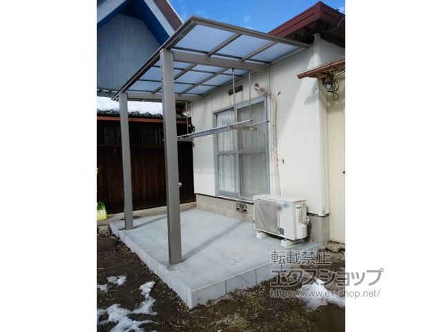 滋賀県東近江市ののテラス屋根 フーゴF 独立テラスタイプ 単体 積雪〜20cm対応 施工例