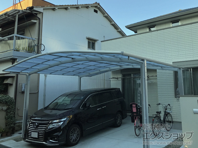 大阪府大阪市ののカーポート ネスカR (ラウンドスタイル) ワイド 積雪〜20cm対応 施工例