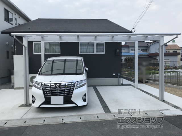 兵庫県姫路市ののカーポート エフルージュ ツイン 積雪〜20cm対応 施工例