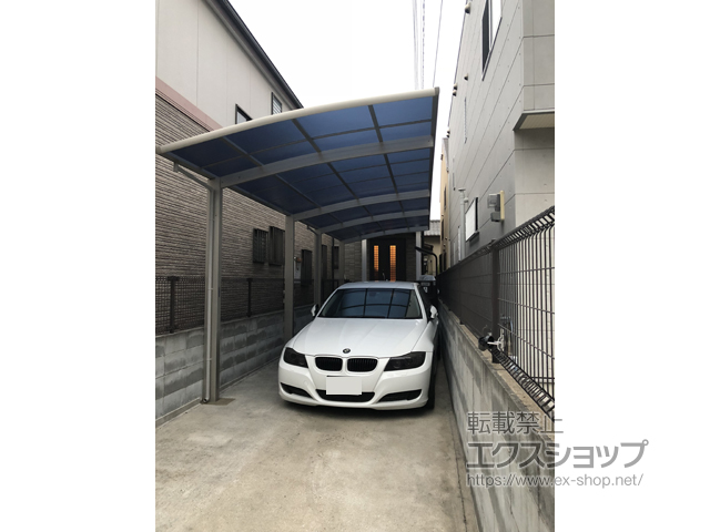 兵庫県西宮市ののカーポート レイナポートグラン 縦連棟　積雪〜20cm対応 施工例