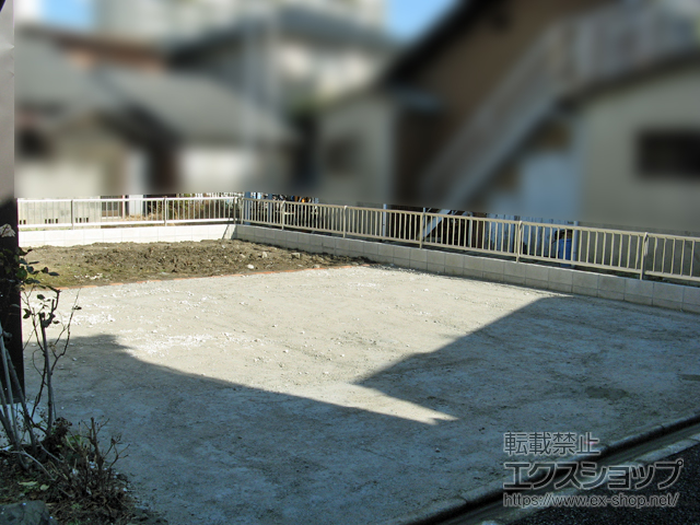 愛知県名古屋市ののフェンス・柵 ミエッタフェンス 防犯たて格子タイプ 自由柱施工 施工例